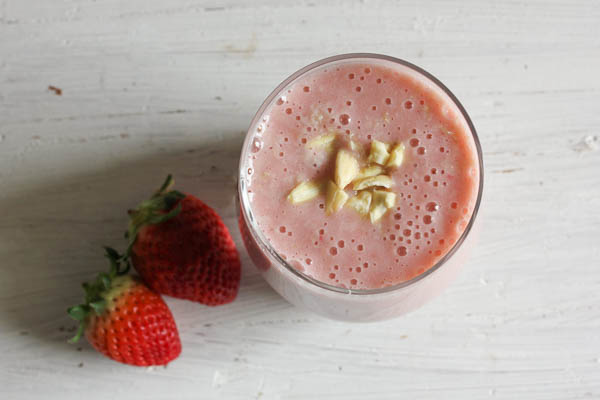 Lactose free strawberry & banana smoothie